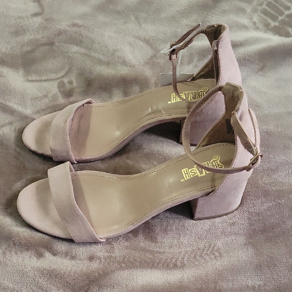 Blush Pink Ankle Strap Heels
